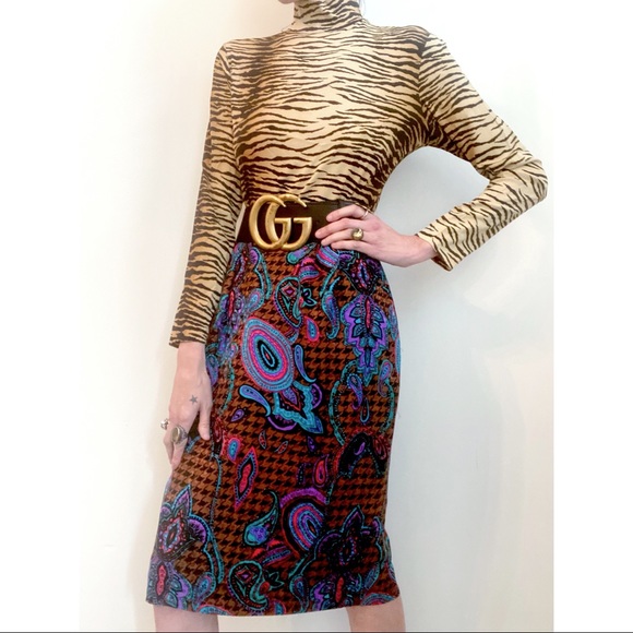 Vintage Dresses & Skirts - Vintage Silk Paisley Skirt